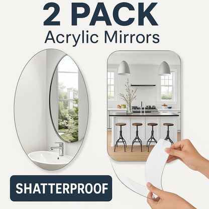 Combo of Oval Shape & Square Shape Mirror